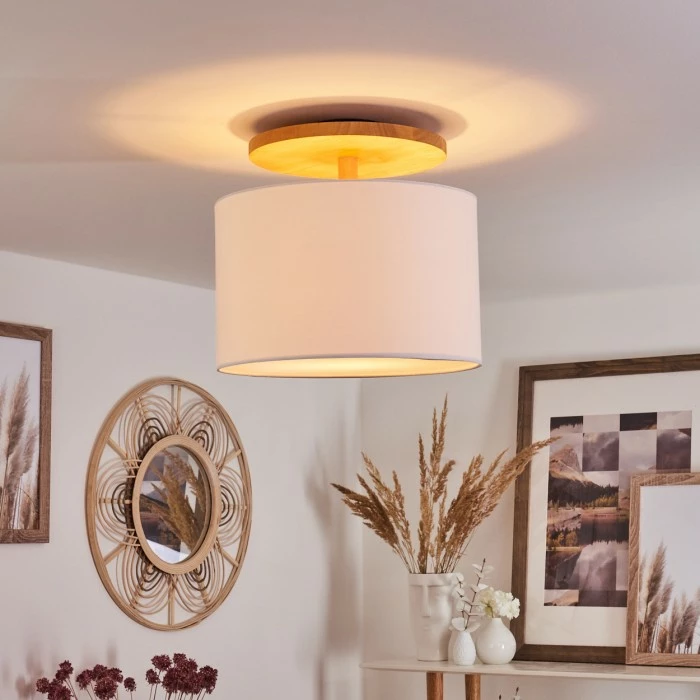 Hofstein Akrema Deckenleuchte Schwarz, Braun, 1-flammig 1 Hofstein Akrema Deckenleuchte Schwarz, Braun, 1-flammig