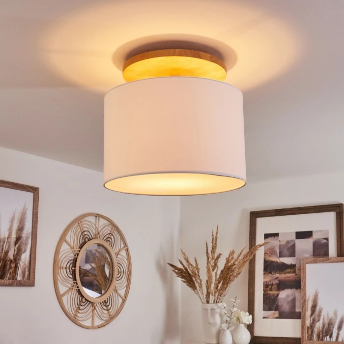 Hofstein Akrema Deckenleuchte Schwarz, Braun, 1-flammig 7 Hofstein Akrema Deckenleuchte Schwarz, Braun, 1-flammig – Bild 7