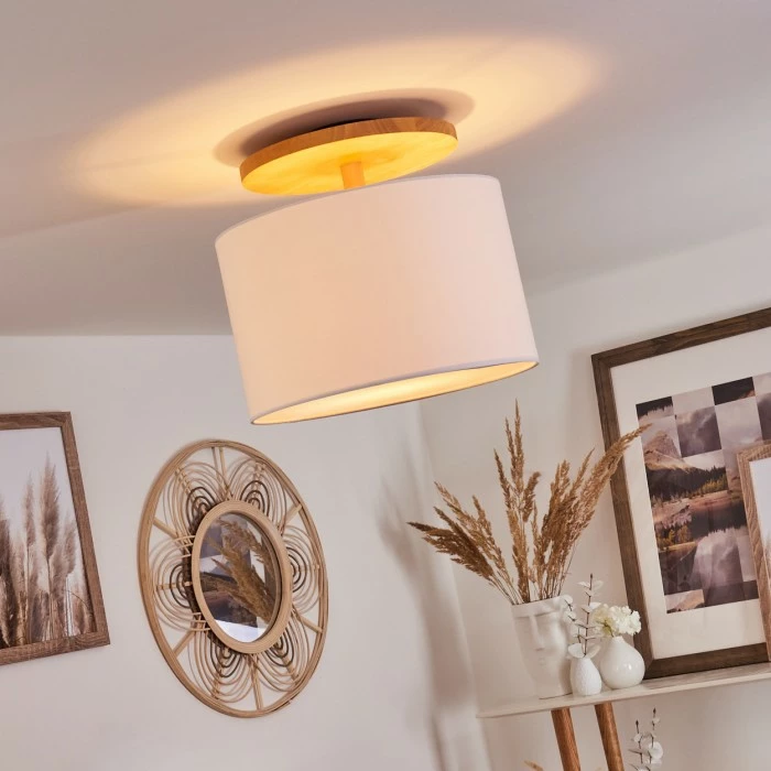 Hofstein Akrema Deckenleuchte Schwarz, Braun, 1-flammig 9 Hofstein Akrema Deckenleuchte Schwarz, Braun, 1-flammig – Bild 9