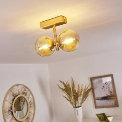 Hofstein Alden Deckenleuchte Messing, 2-flammig -Bürolampen Verkäufe alden deckenleuchte h3433638 6