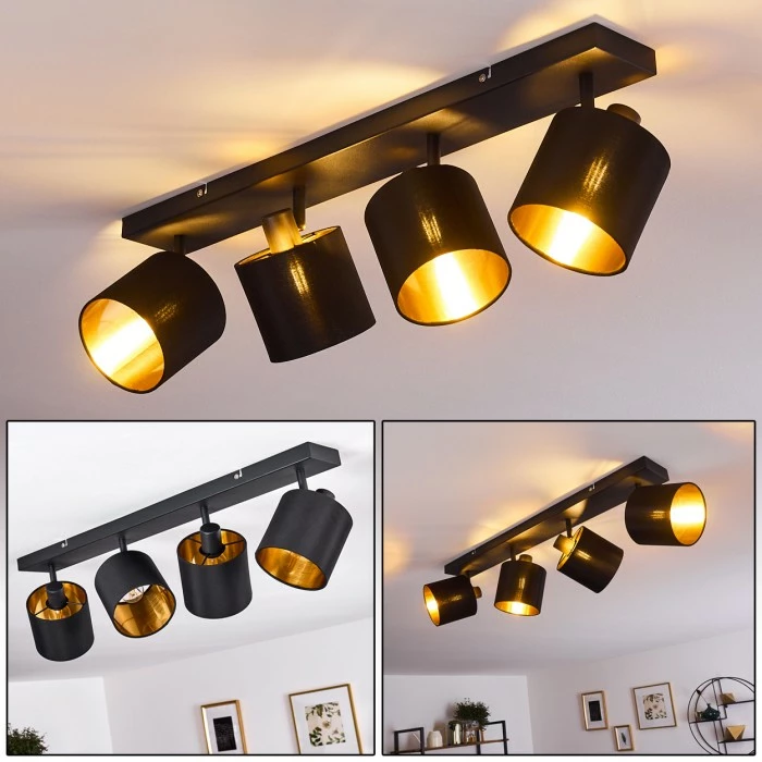 Hofstein Alsen Deckenleuchte Schwarz, 4-flammig 1 Hofstein Alsen Deckenleuchte Schwarz, 4-flammig