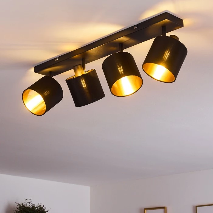 Hofstein Alsen Deckenleuchte Schwarz, 4-flammig 3 Hofstein Alsen Deckenleuchte Schwarz, 4-flammig – Bild 3