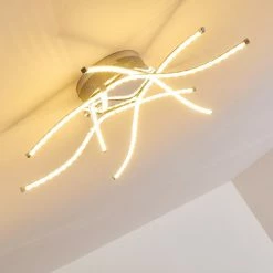 Hofstein Altino Deckenleuchte LED Chrom, 1-flammig -Bürolampen Verkäufe altino deckenleuchte h167442 12