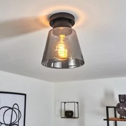 Hofstein Angelshaug Deckenleuchte Schwarz, 1-flammig -Bürolampen Verkäufe angelshaug deckenleuchte h3433539 6