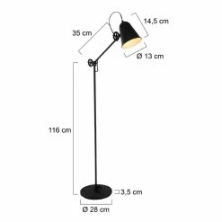 Steinhauer Anne Lighting ANNE Stehleuchte Schwarz, 1-flammig -Bürolampen Verkäufe anne lighting anne stehleuchte 1325zw 8