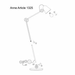 Steinhauer Anne Lighting ANNE Stehleuchte Schwarz, 1-flammig -Bürolampen Verkäufe anne lighting anne stehleuchte 1325zw 9