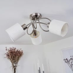 Hofstein Antillo Deckenleuchte Nickel-Matt, 3-flammig -Bürolampen Verkäufe antillo deckenleuchte h3433478 9