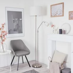 Hofstein Antillo Stehleuchte Nickel-Matt, 2-flammig -Bürolampen Verkäufe antillo stehleuchte h3414002 10