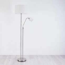 Hofstein Antillo Stehleuchte Nickel-Matt, 2-flammig -Bürolampen Verkäufe antillo stehleuchte h3414002 7