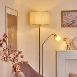 Hofstein Antillo Stehleuchte Nickel-Matt, 2-flammig -Bürolampen Verkäufe antillo stehleuchte h3414002 9