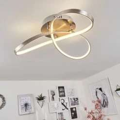 Hofstein Arlena Deckenleuchte LED Nickel-Matt, 1-flammig -Bürolampen Verkäufe arlena deckenleuchte h167299 8