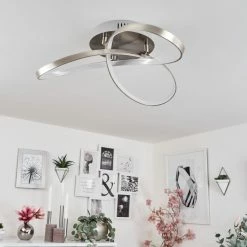 Hofstein Arlena Deckenleuchte LED Nickel-Matt, 1-flammig -Bürolampen Verkäufe arlena deckenleuchte h167299 9