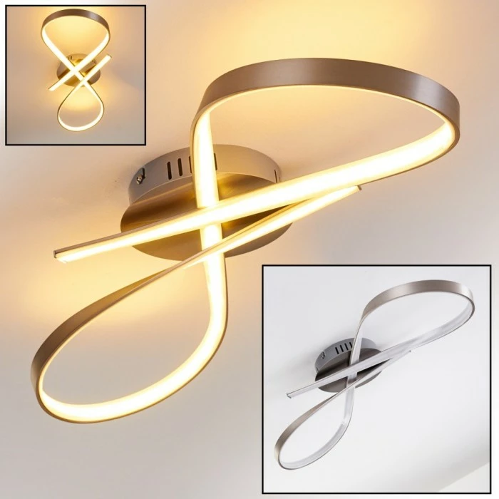 Hofstein Arlena Deckenleuchte LED Nickel-Matt, 1-flammig 12 Hofstein Arlena Deckenleuchte LED Nickel-Matt, 1-flammig – Bild 12