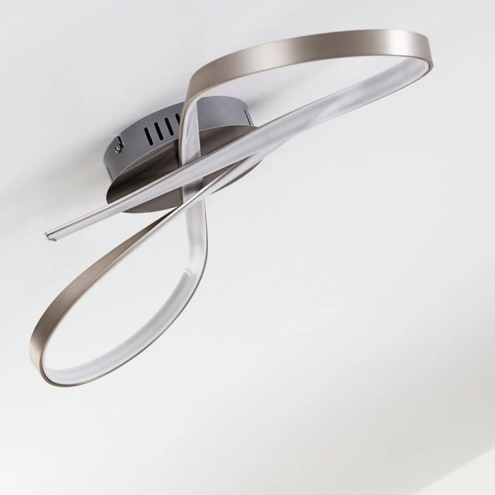 Hofstein Arlena Deckenleuchte LED Nickel-Matt, 1-flammig 14 Hofstein Arlena Deckenleuchte LED Nickel-Matt, 1-flammig – Bild 14