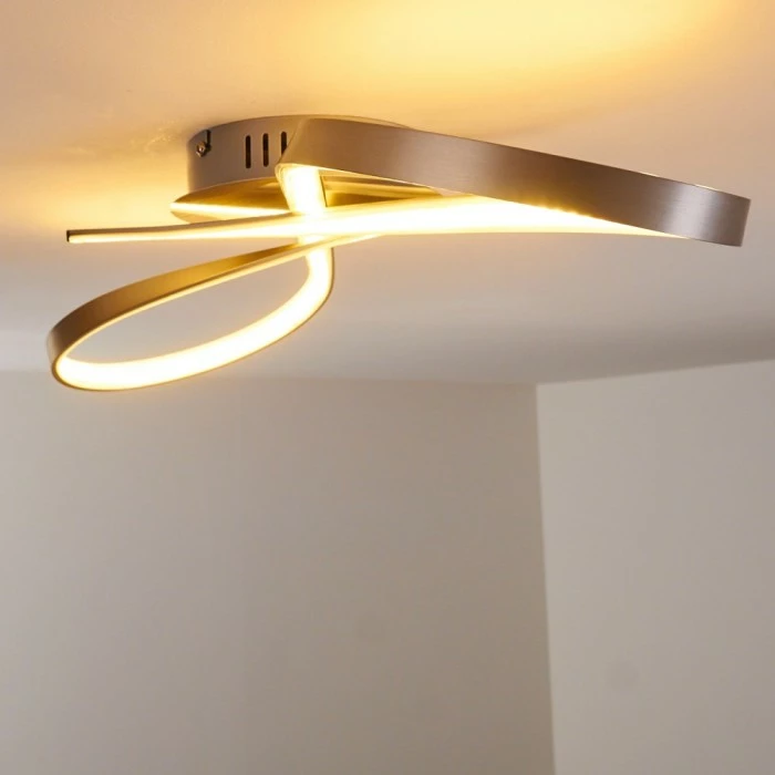 Hofstein Arlena Deckenleuchte LED Nickel-Matt, 1-flammig 19 Hofstein Arlena Deckenleuchte LED Nickel-Matt, 1-flammig – Bild 19
