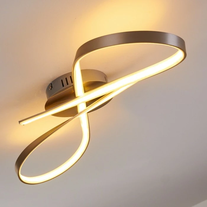 Hofstein Arlena Deckenleuchte LED Nickel-Matt, 1-flammig 3 Hofstein Arlena Deckenleuchte LED Nickel-Matt, 1-flammig – Bild 3