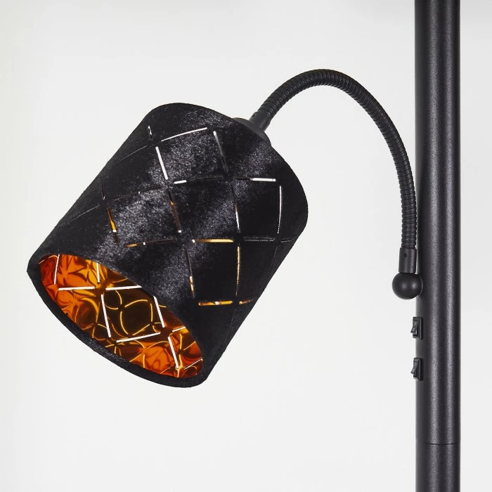 Hofstein Arnoya Stehleuchte Schwarz, 2-flammig 3 Hofstein Arnoya Stehleuchte Schwarz, 2-flammig – Bild 3