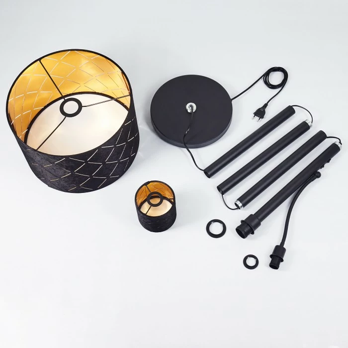 Hofstein Arnoya Stehleuchte Schwarz, 2-flammig 5 Hofstein Arnoya Stehleuchte Schwarz, 2-flammig – Bild 5