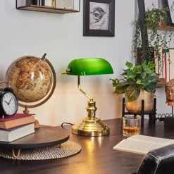 Hofstein Bankerlampe Messing, Grün, Gold, 1-flammig 16 Hofstein Bankerlampe Messing, Grün, Gold, 1-flammig -Bürolampen Verkäufe bankerlampe h164243 6