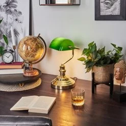 Hofstein Bankerlampe Messing, Grün, Gold, 1-flammig 18 Hofstein Bankerlampe Messing, Grün, Gold, 1-flammig -Bürolampen Verkäufe bankerlampe h164243 8