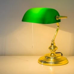 Hofstein Bankerlampe Messing, 1-flammig -Bürolampen Verkäufe bankerlampe h164250 5