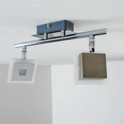 Hofstein Baramita Deckenstrahler LED Chrom, 2-flammig -Bürolampen Verkäufe baramita deckenstrahler h3003015 12