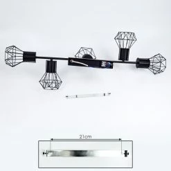 Hofstein Bardhaman Deckenleuchte Schwarz, 5-flammig -Bürolampen Verkäufe bardhaman deckenleuchte h3434574 4