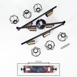 Hofstein Baripada Deckenleuchte Messing, Schwarz, 6-flammig -Bürolampen Verkäufe baripada deckenleuchte h3384213 4