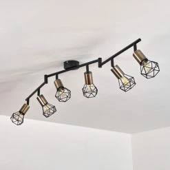 Hofstein Baripada Deckenleuchte Messing, Schwarz, 6-flammig -Bürolampen Verkäufe baripada deckenleuchte h3384213 7