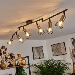 Hofstein Baripada Deckenleuchte Messing, Schwarz, 6-flammig -Bürolampen Verkäufe baripada deckenleuchte h3384213 8