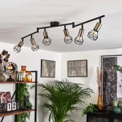 Hofstein Baripada Deckenleuchte Messing, Schwarz, 6-flammig -Bürolampen Verkäufe baripada deckenleuchte h3384213 9