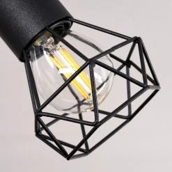 Hofstein Baripada Deckenleuchte Schwarz, Holz dunkel, 2-flammig -Bürolampen Verkäufe baripada deckenleuchte h3388020 2