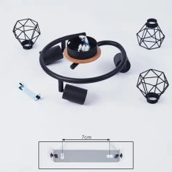 Hofstein Baripada Deckenleuchte Schwarz, Braun, 3-flammig -Bürolampen Verkäufe baripada deckenleuchte h3388037 4