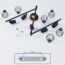 Hofstein Baripada Deckenleuchte Schwarz, Braun, 6-flammig -Bürolampen Verkäufe baripada deckenleuchte h3388068 4