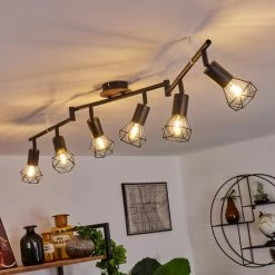 Hofstein Baripada Deckenleuchte Schwarz, Braun, 6-flammig -Bürolampen Verkäufe baripada deckenleuchte h3388068 8