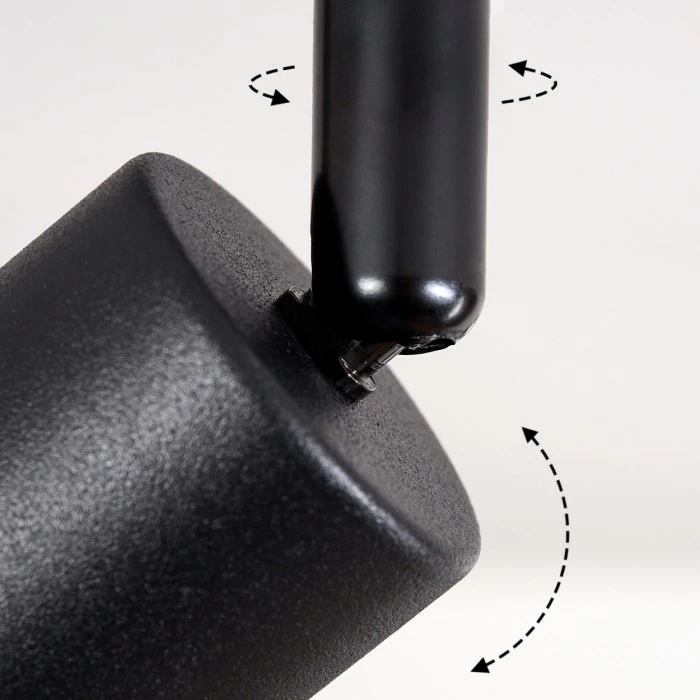 Hofstein Baripada Deckenleuchte Schwarz, Holz dunkel, 6-flammig 5 Hofstein Baripada Deckenleuchte Schwarz, Holz dunkel, 6-flammig – Bild 5