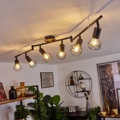 Hofstein Baripada Deckenleuchte Schwarz, Holz dunkel, 6-flammig 18 Hofstein Baripada Deckenleuchte Schwarz, Holz dunkel, 6-flammig -Bürolampen Verkäufe baripada deckenleuchte h33880682 8