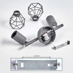 Hofstein Baripada Deckenleuchte Chrom, Grau, 2-flammig -Bürolampen Verkäufe baripada deckenleuchte h3388198 4