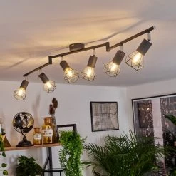 Hofstein Baripada Deckenleuchte Chrom, Anthrazit, 6-flammig -Bürolampen Verkäufe baripada deckenleuchte h3388235 10