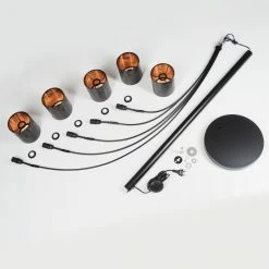 Hofstein Bathinda Stehleuchte Schwarz, 5-flammig -Bürolampen Verkäufe bathinda stehleuchte h3387993 4