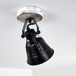 Hofstein Berkeley Deckenleuchte Schwarz, Holz hell, Schwarz-Gold, 1-flammig -Bürolampen Verkäufe berkeley deckenleuchte h3325292 7