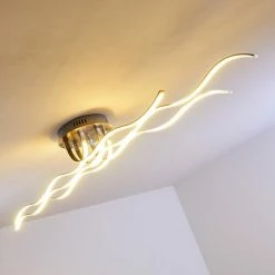 Hofstein Bovino Deckenleuchte LED Nickel-Matt, 1-flammig -Bürolampen Verkäufe bovino deckenleuchte h167992 12