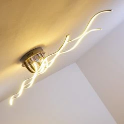 Hofstein Bovino Deckenleuchte LED Nickel-Matt, 1-flammig -Bürolampen Verkäufe bovino deckenleuchte h167992 13