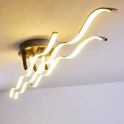 Hofstein Bovino Deckenleuchte LED Nickel-Matt, 1-flammig -Bürolampen Verkäufe bovino deckenleuchte h167992 18