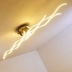 Hofstein Bovino Deckenleuchte LED Nickel-Matt, 1-flammig -Bürolampen Verkäufe bovino deckenleuchte h167992 20