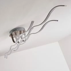 Hofstein Bovino Deckenleuchte LED Nickel-Matt, 1-flammig -Bürolampen Verkäufe bovino deckenleuchte h167992 23