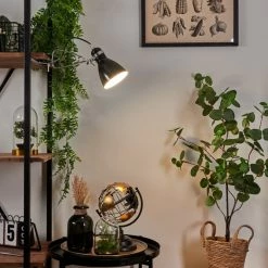 Hofstein Brienz Klemmleuchte Chrom, Schwarz, 1-flammig