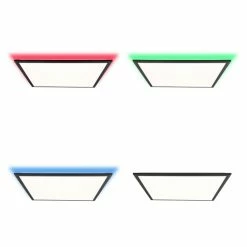 Brilliant Leuchten Brilliant Allie Deckenpanel LED Schwarz, 1-flammig, Fernbedienung -Bürolampen Verkäufe brilliant allie deckenpanel g96947 76 6