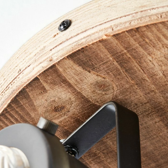 Brilliant Leuchten Brilliant CARMEN Deckenleuchte Edelstahl, Holz dunkel, 3-flammig 4 Brilliant Leuchten Brilliant CARMEN Deckenleuchte Edelstahl, Holz dunkel, 3-flammig – Bild 4