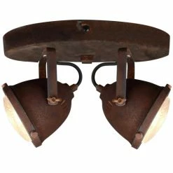 Brilliant Leuchten Brilliant Carmen Spotrondell Rostfarben, 2-flammig